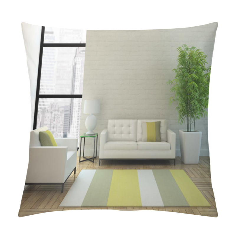 Personality  View On The Interior In Skyscraper Pillow Covers