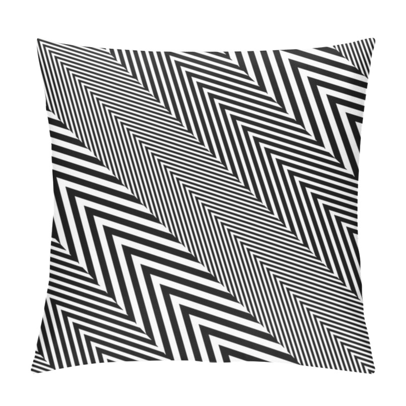 Personality  Abstract Black And White Herringbone Fabric Style Vector Seamless Pattern Pillow Covers