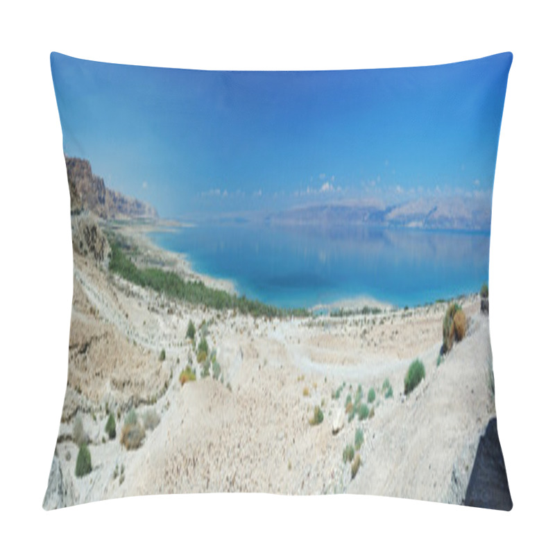 Personality  Panorama Of Dead Sea And Arava Desert, Israel Pillow Covers