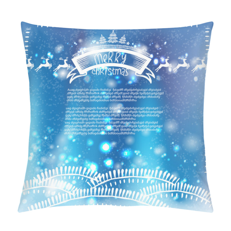 Personality  Christmas Background And Merry Christmas Lettering Pillow Covers