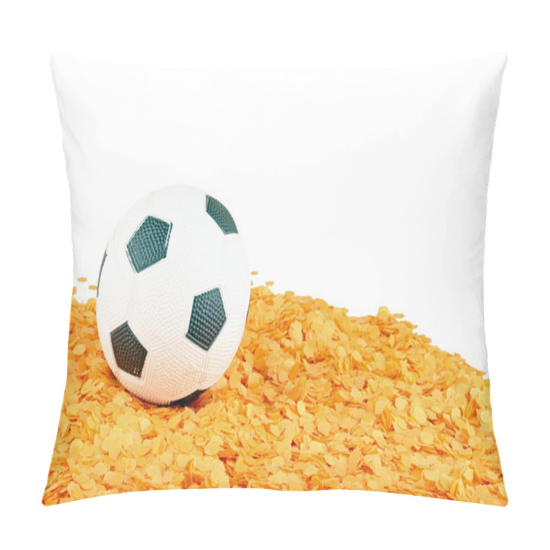 Personality  Soccer Ball On Orange Confetti Pillow Covers