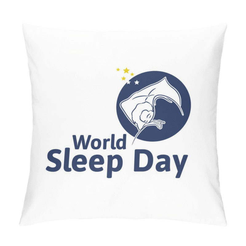 Personality  World Sleep Day. International Holiday. Space For Text. Night Ti Pillow Covers