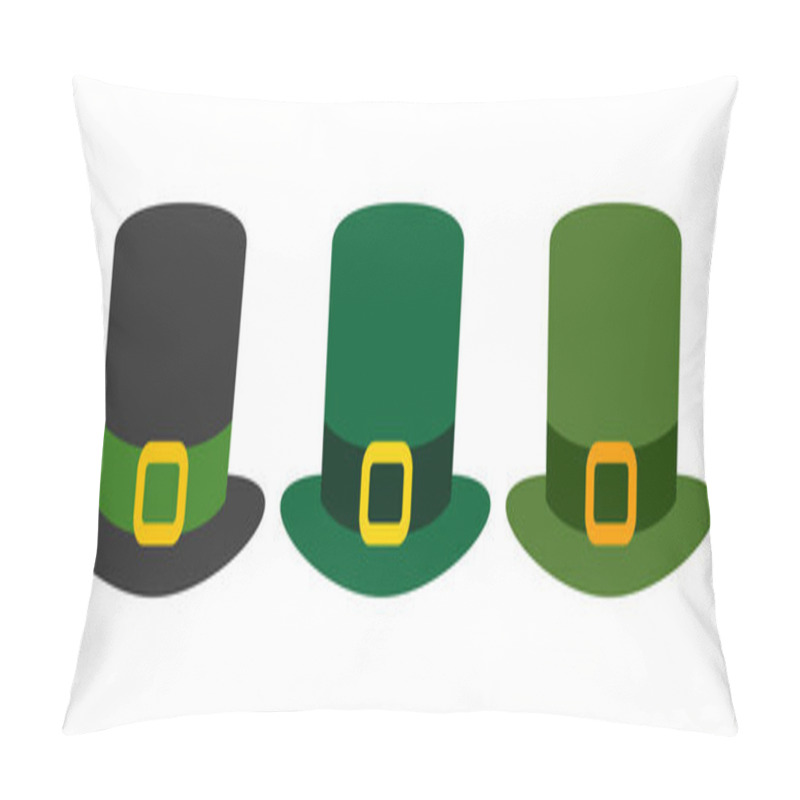 Personality  Leprechaun Hat In Flat Style Isolated Pillow Covers