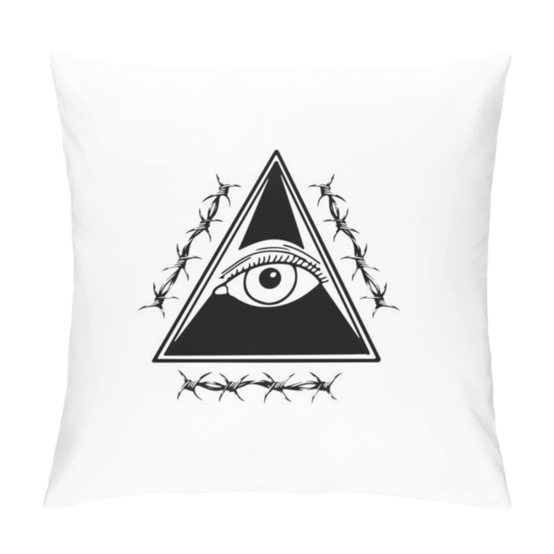 Personality  One-eyed Triangle Symbol Concept Pillow Covers