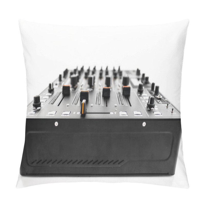 Personality  Professional Audio Mixing Console Featuring Multiple Faders, Knobs, And Controls, Commonly Used In Music Production And Live Sound Engineering For Audio Signal Manipulation. Pillow Covers