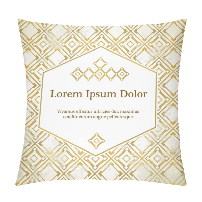 Personality  Invitation Card With Arabesque Decor Pillow Covers