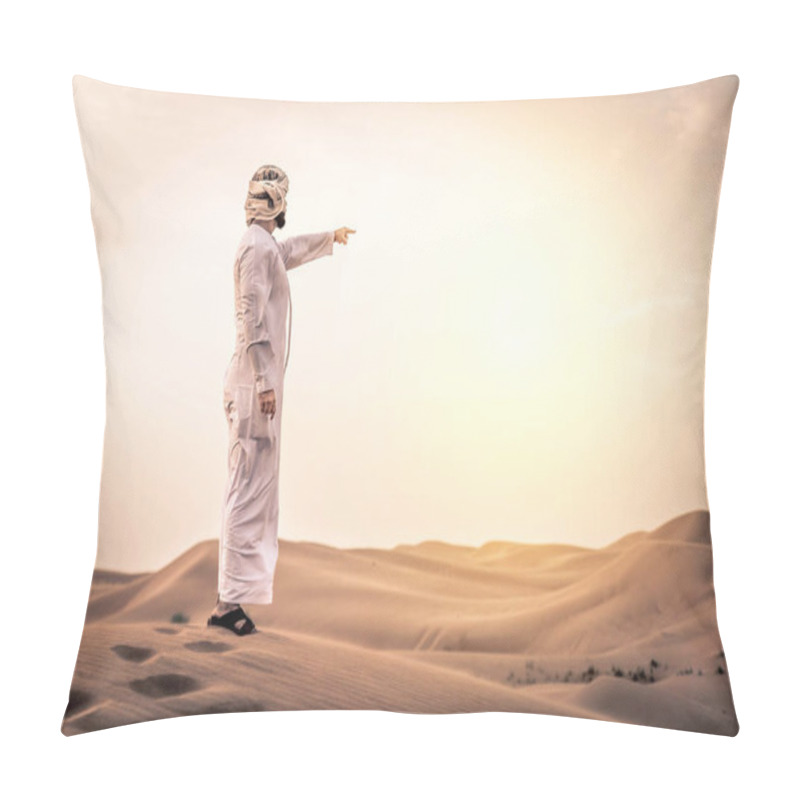 Personality  Arabian Man In Desert Pillow Covers