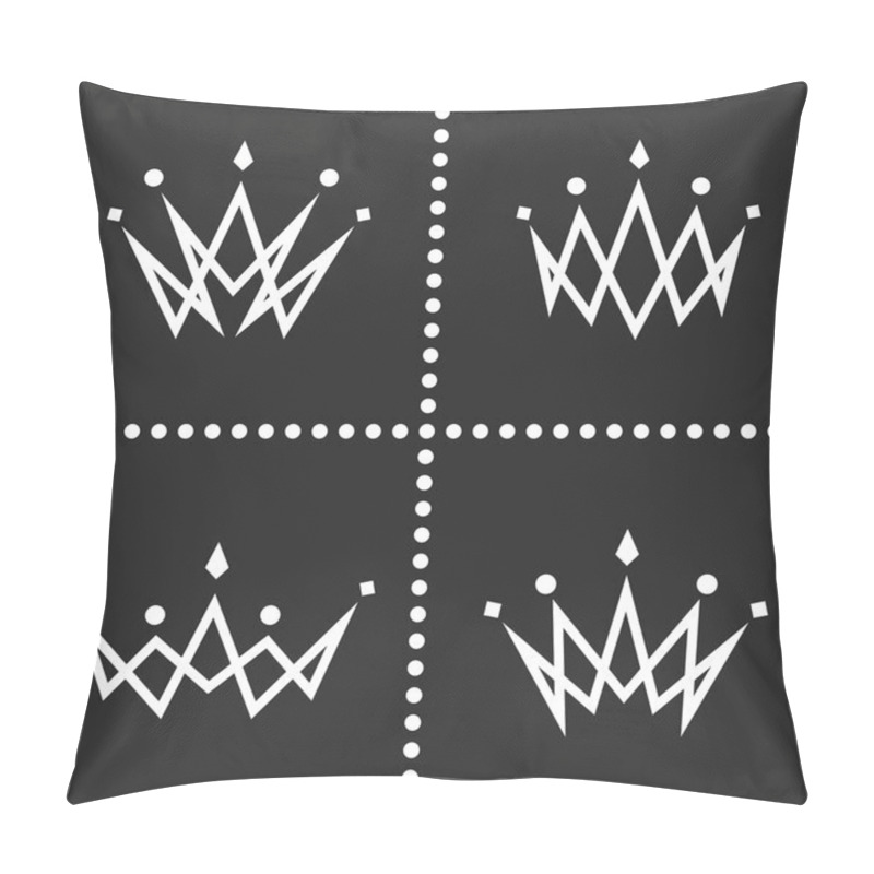 Personality  Set Crowns Logo Monogram Silhouette Pillow Covers