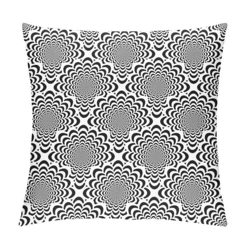 Personality  Design Seamless Monochrome Spiral Movement Pattern Pillow Covers