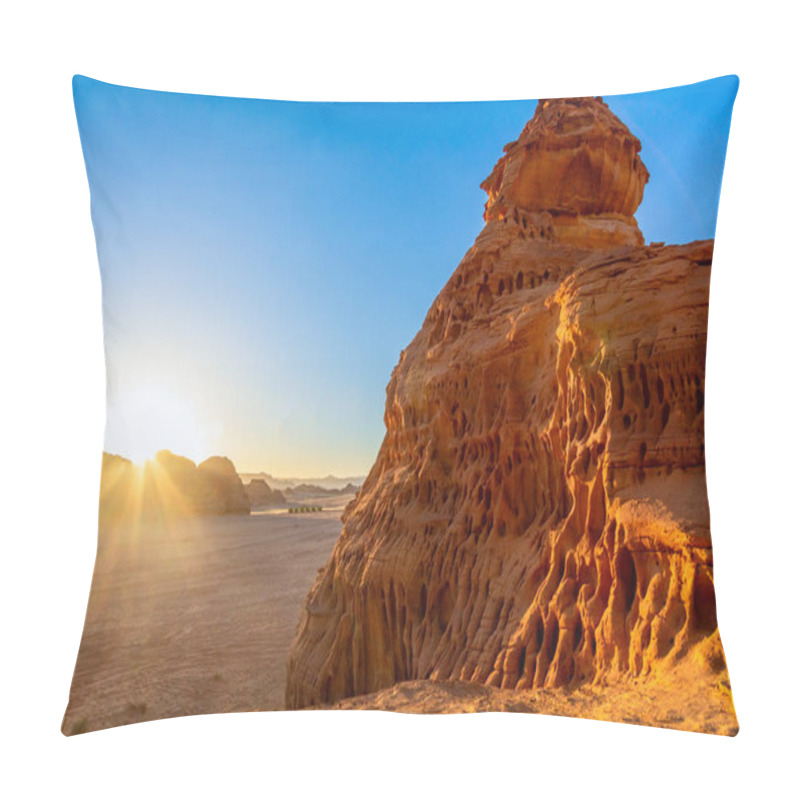 Personality  Desert Erosion Formation Near Elephant Rock,  Near Al Ula, Saudi Arabia Pillow Covers