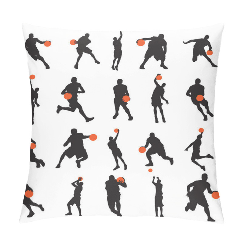 Personality  Basketball Players 20 Poses Silhouettes Pillow Covers