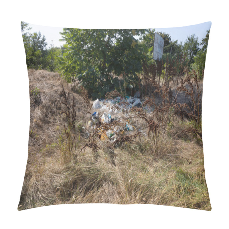 Personality  Household Garbage Pile Illegal Dumping Forest Pollution Environmental Problem Litter Waste Debris Nature Contamination Ecological Trash Heap Urban Waste Landfill Damage Eco Awareness Recycling Issue Pillow Covers