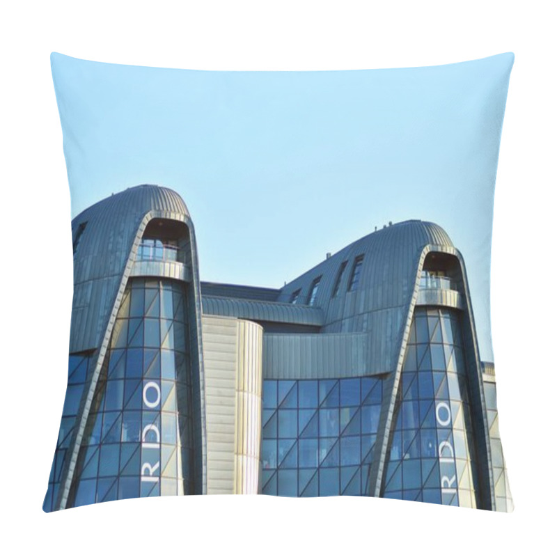 Personality  Lodz, Poland. 7 April 2018. EC1 Power Station In Lodz - Buildings After The Revitalization - View From Above - EC1 Science And Technology Center Pillow Covers