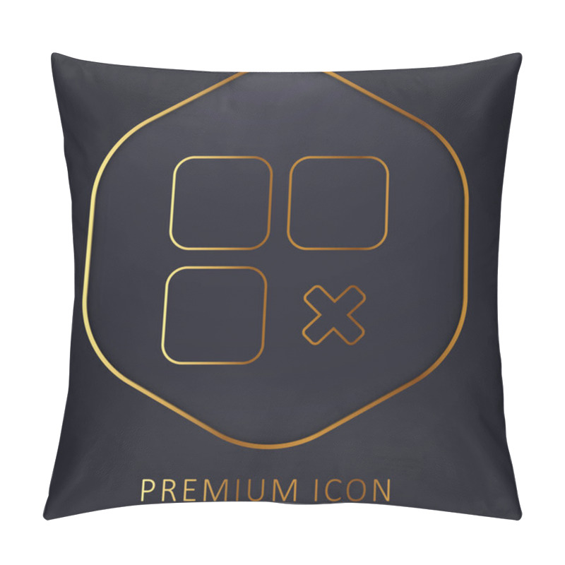 Personality  App Golden Line Premium Logo Or Icon Pillow Covers