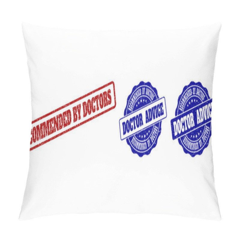 Personality  RECOMMENDED BY DOCTORS Grunge Stamp Seals Pillow Covers