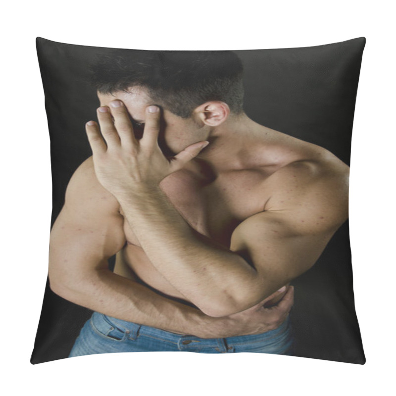 Personality  Handsome Muscular Guy. Pillow Covers