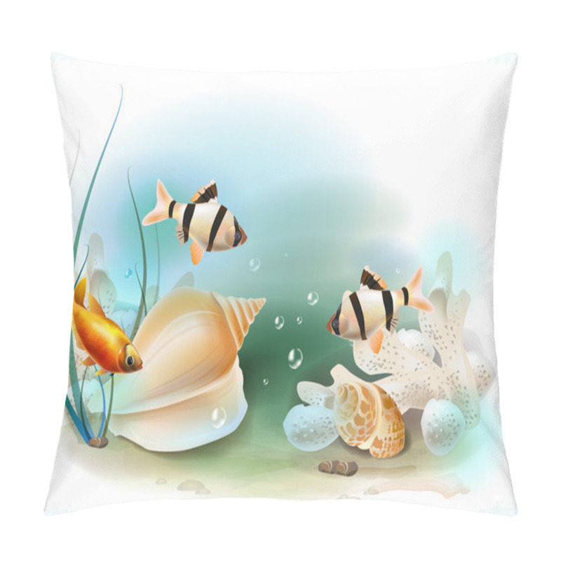 Personality  Illustration Of The Tropical Underwater World Pillow Covers