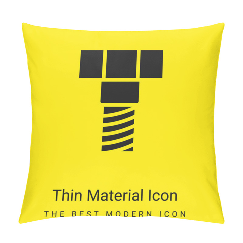 Personality  Bolt Minimal Bright Yellow Material Icon Pillow Covers