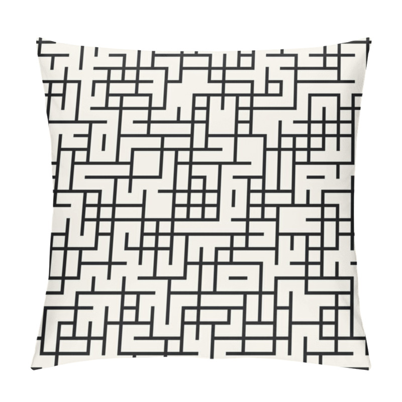 Personality  Geometric Lines Maze Seamless Abstract Pattern Pillow Covers