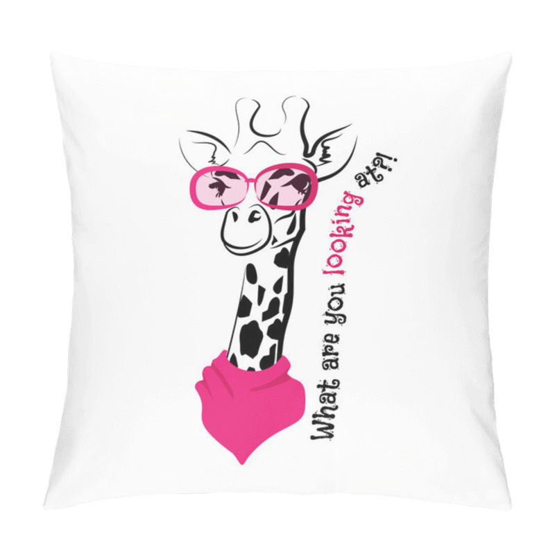 Personality  Head Of A Giraffe Hipster Pillow Covers