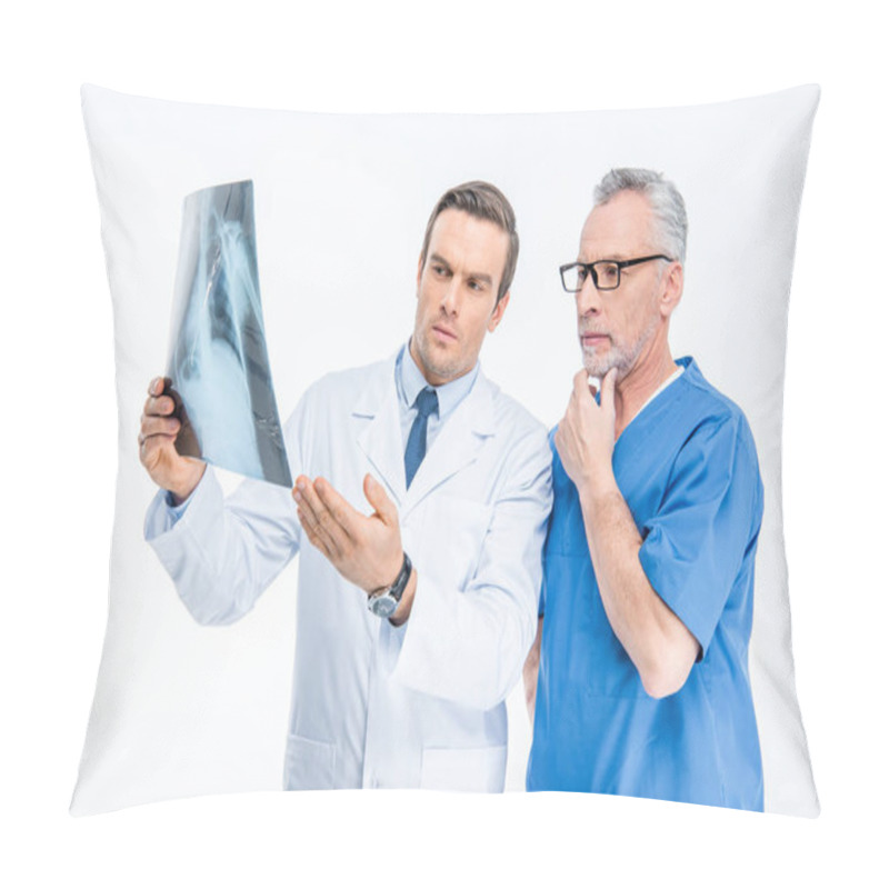 Personality  Doctors Examining X-ray Image Pillow Covers