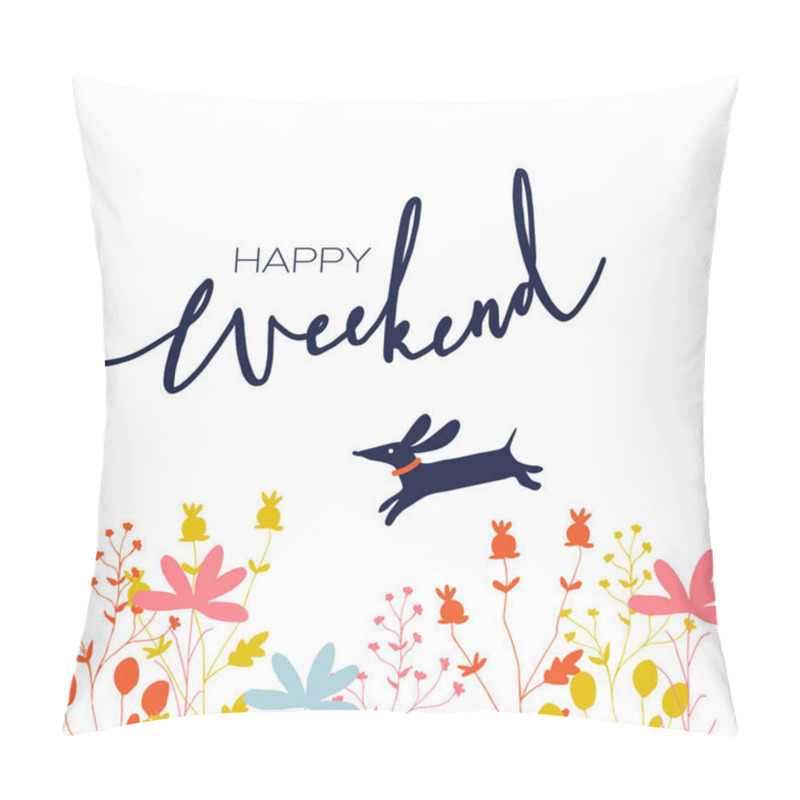 Personality  Lettering Happy Weekend Pillow Covers