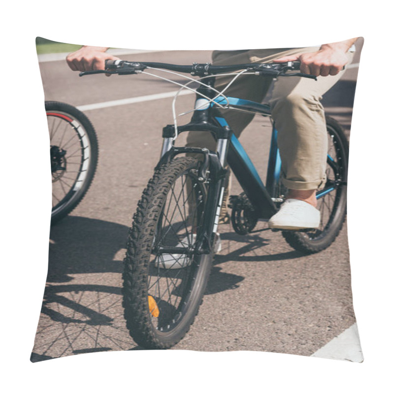 Personality  Man Riding Bicycle Pillow Covers