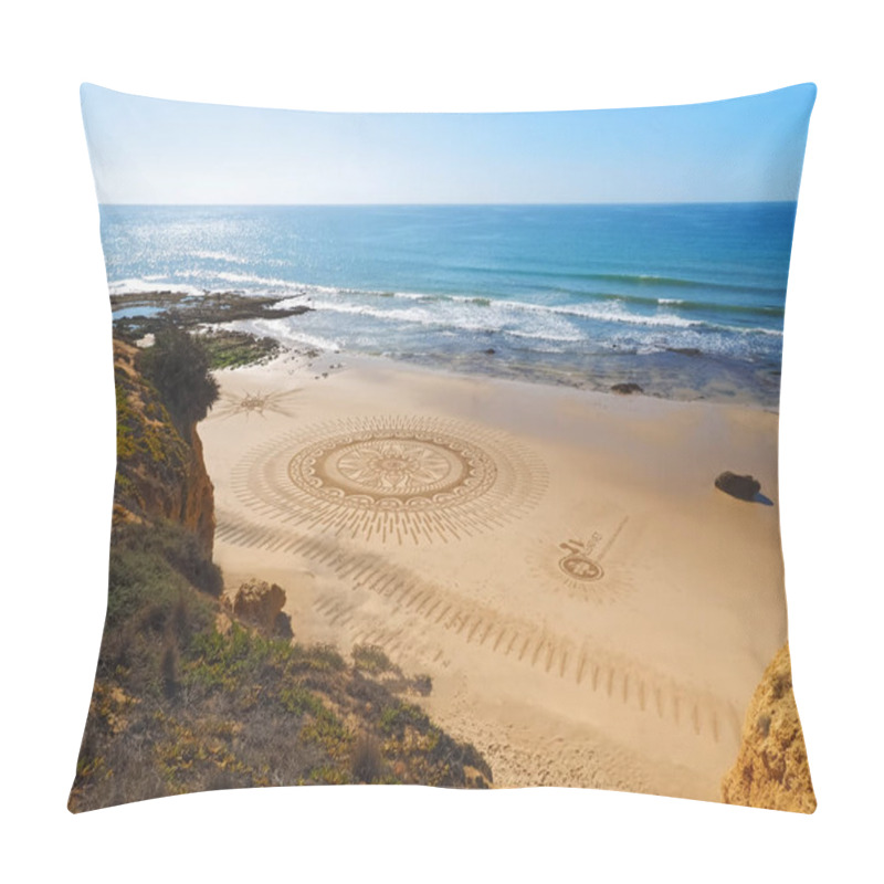 Personality  Beautiful Beach Art Of Vitor Raposo At The Algarve Coast Of Portugal Pillow Covers