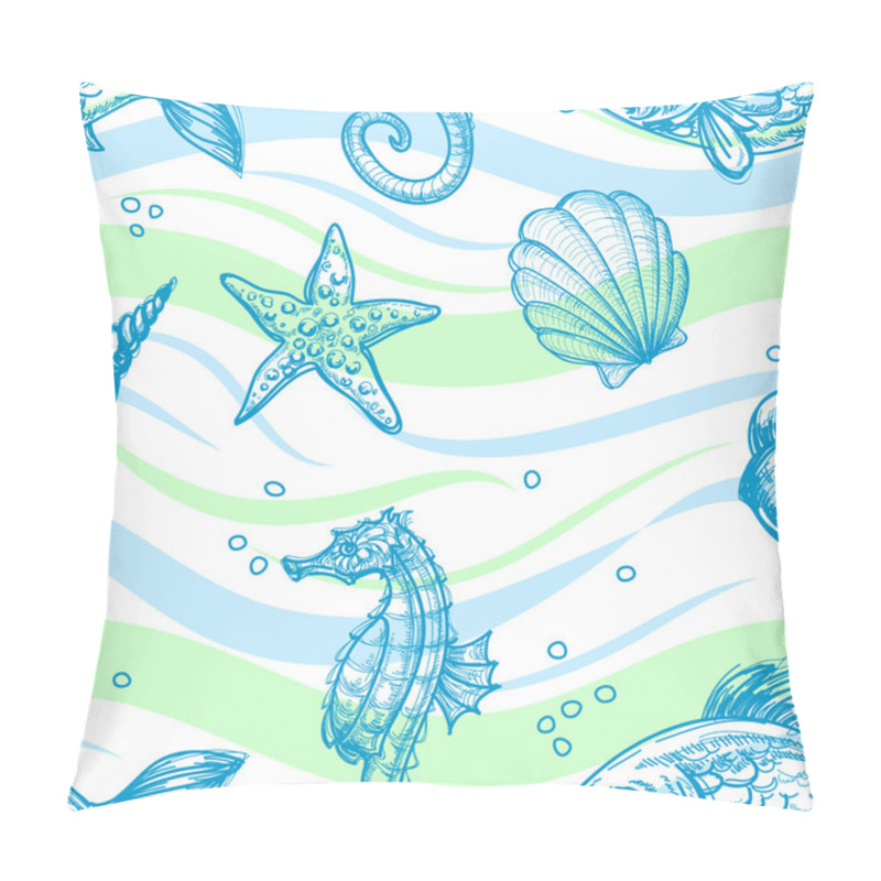 Personality  Marine Seamless Pattern Pillow Covers