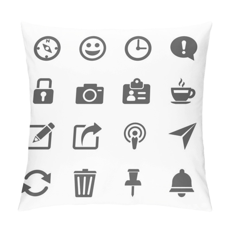 Personality  Website Menu Icon Set, Vector Eps10 Pillow Covers