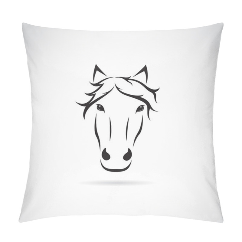 Personality  Vector Image Of An Horse Face On White Background Pillow Covers