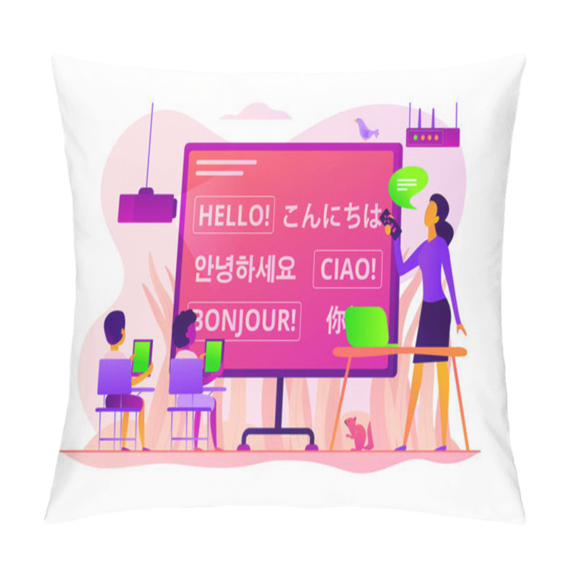 Personality  Foreign Languages Concept Vector Illustration. Pillow Covers