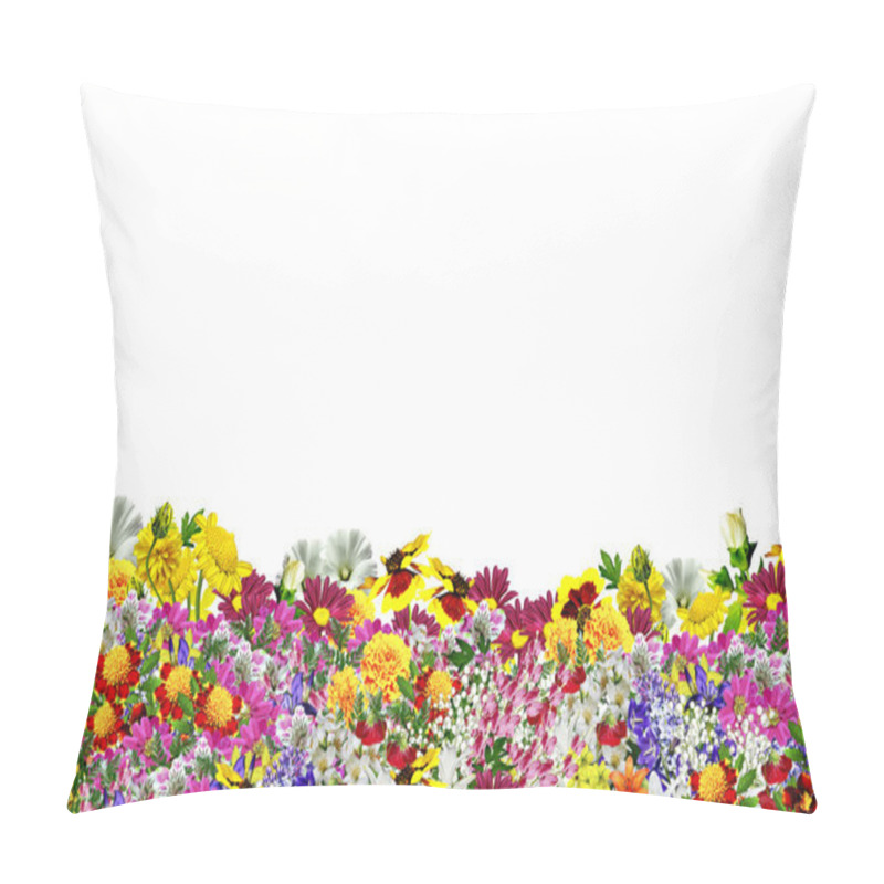 Personality  Iris Blue Flowers On A White Background Pillow Covers