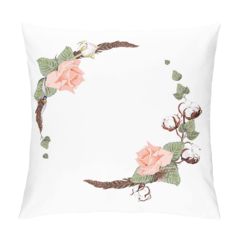 Personality  Rose And Cotton Wreath Pillow Covers