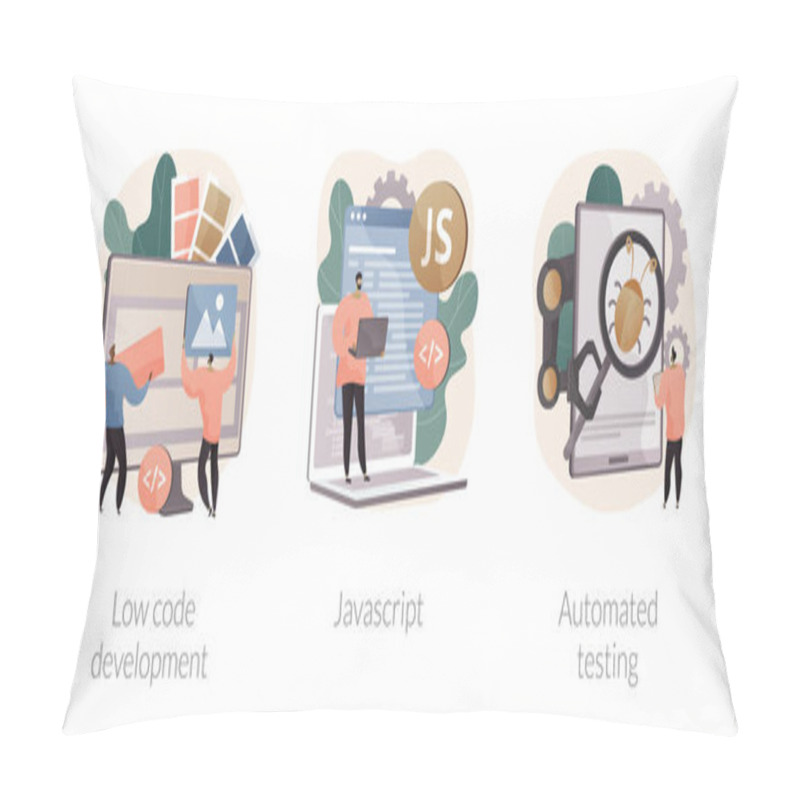 Personality  Web Programming Abstract Concept Vector Illustrations. Pillow Covers