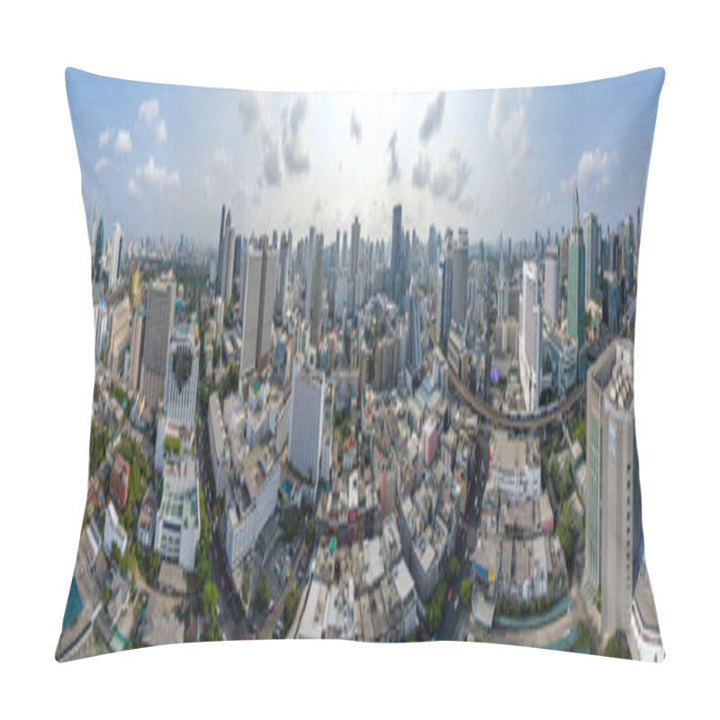 Personality  Bangkok City Panorama, Nana And Sukhumvit Road Pillow Covers