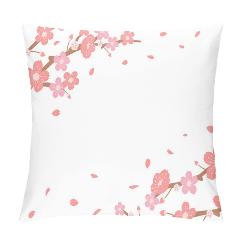 Personality  Cherry Blossoms Background Illustration ( Spring Season Theme )  Pillow Covers