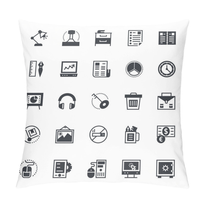 Personality  Business & Office Vector Icons 4 Pillow Covers