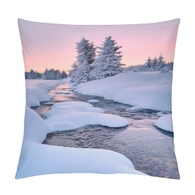 Personality  Jizerka River During Sunrise Pillow Covers