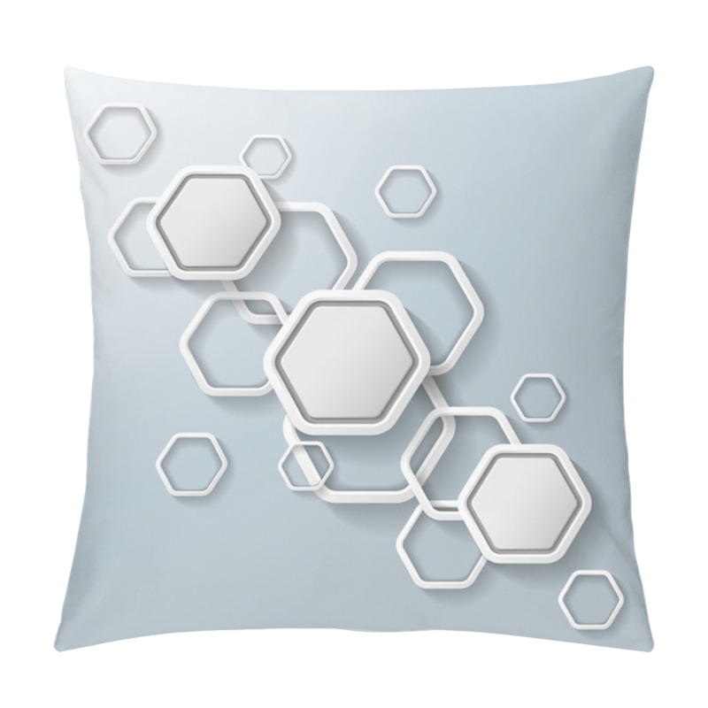 Personality  White Hexagons Infographic Pillow Covers