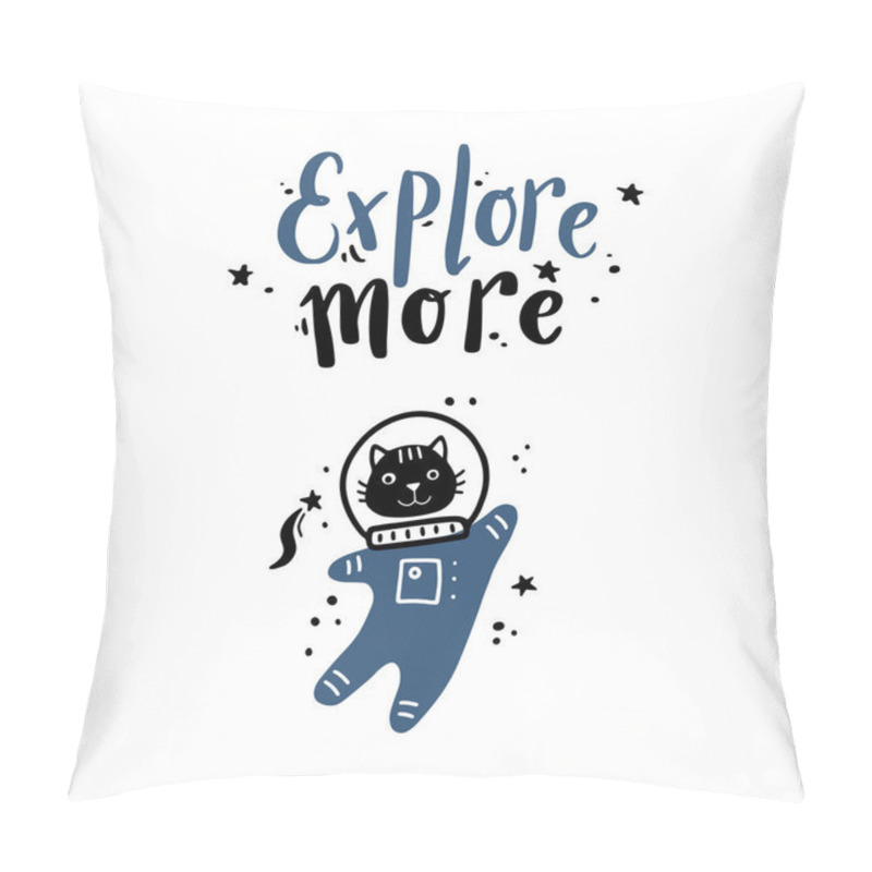 Personality  Cute Hand Drawn Lettering Space Quote. Vector Illustration. Pillow Covers