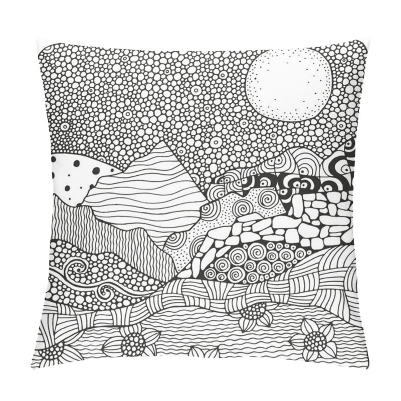 Personality  Moonlight And Mountains Abstract Fantasy Picture Pillow Covers