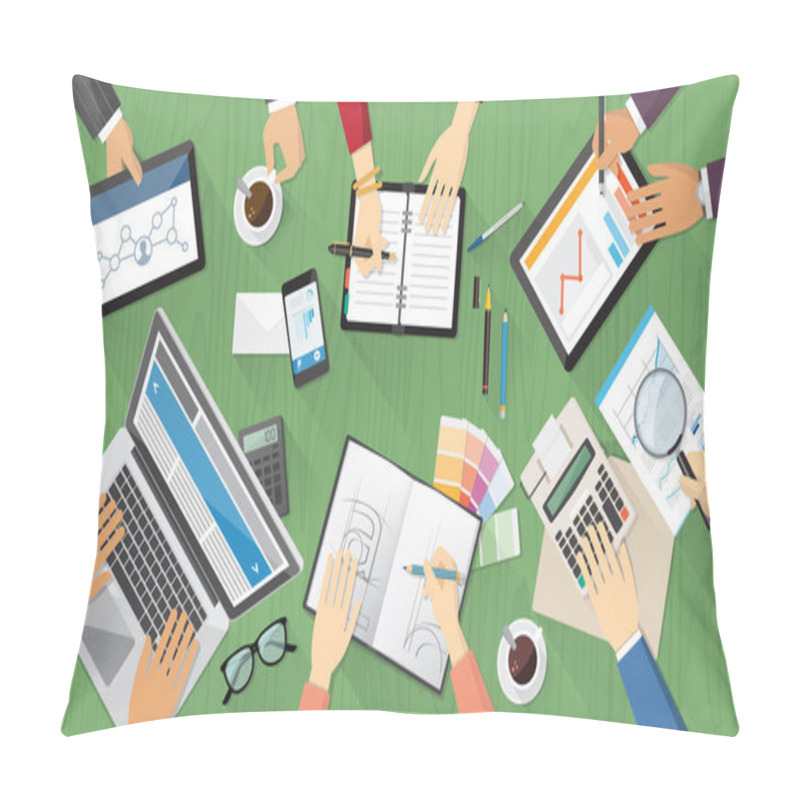 Personality  Creative Team Desktop Pillow Covers