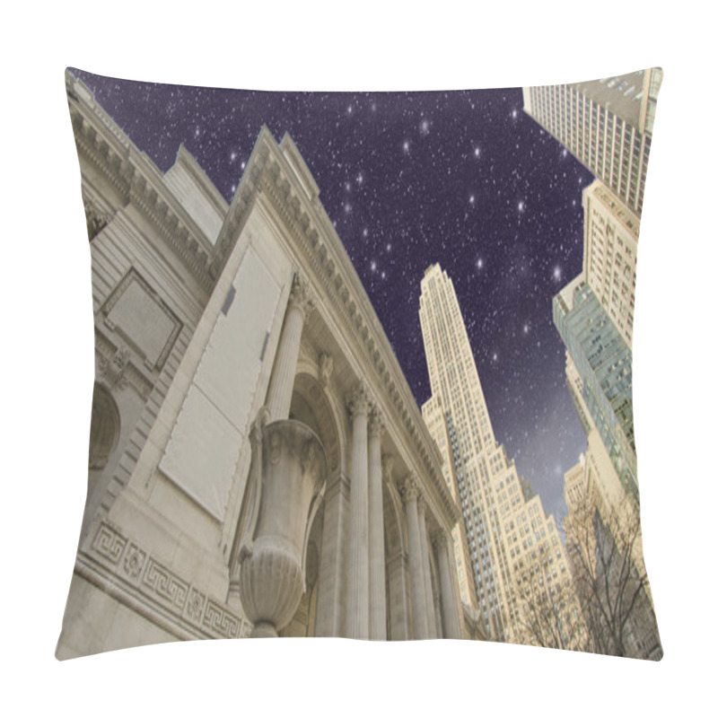 Personality  Starry Night Above New York City Skyscrapers Pillow Covers