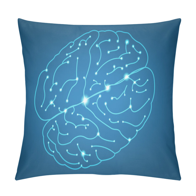 Personality  Abstract Left And Right Brain Function Illustration Pillow Covers