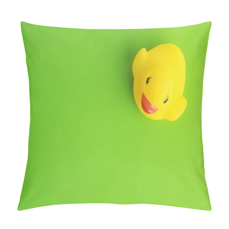 Personality  Saragossa Spain. September 18, 2018, Toy For Child For Bathtub Shaped Like Yellow Rubber Ducky Pillow Covers