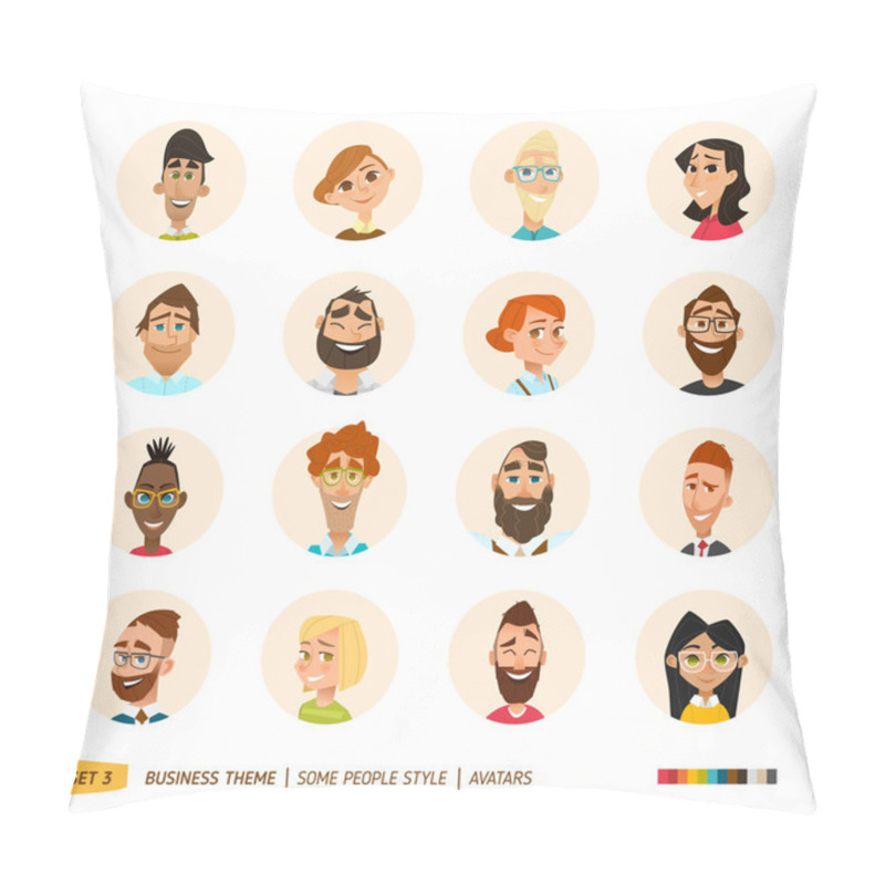 Personality  People Avatars Collection Pillow Covers