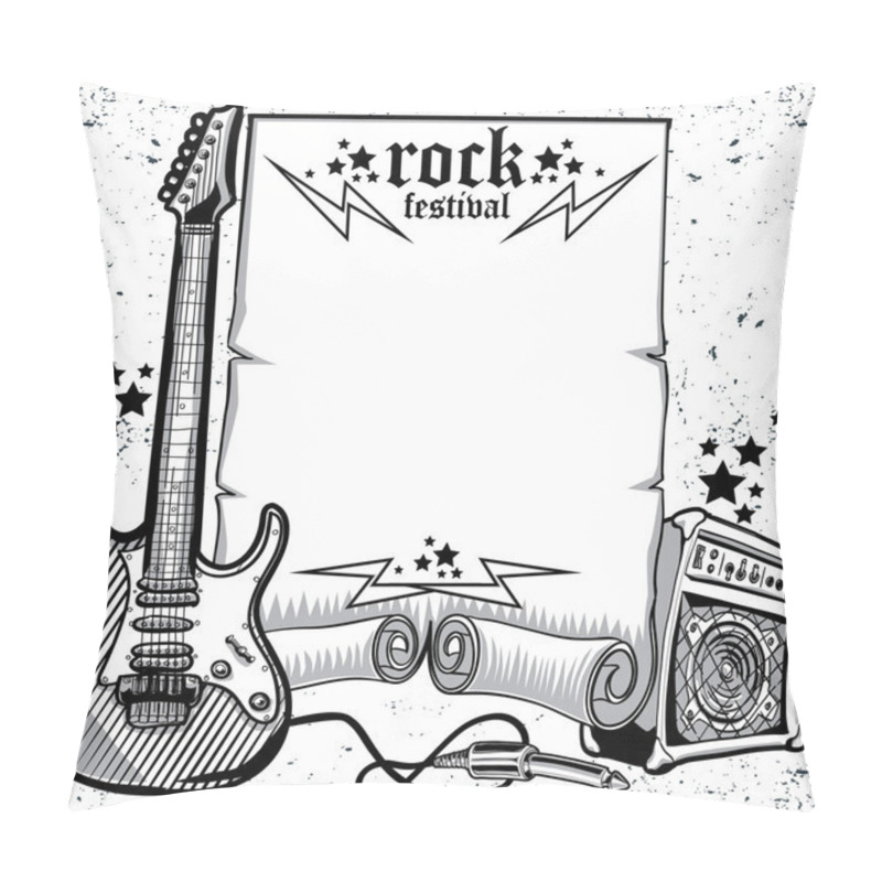 Personality  Rock Festival Poster Template Pillow Covers