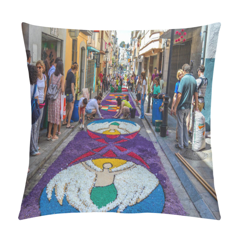 Personality  Flowers Carpet At The Festival Of Corpus Christi, Blanes Pillow Covers