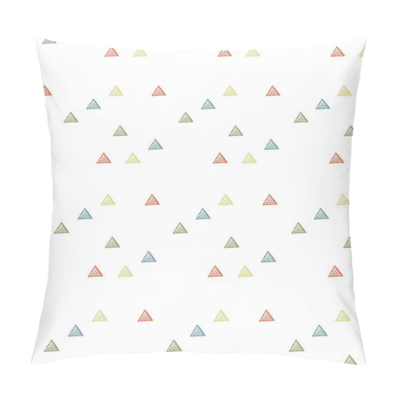 Personality  Seamless Pattern Of Triangles Primed Pillow Covers